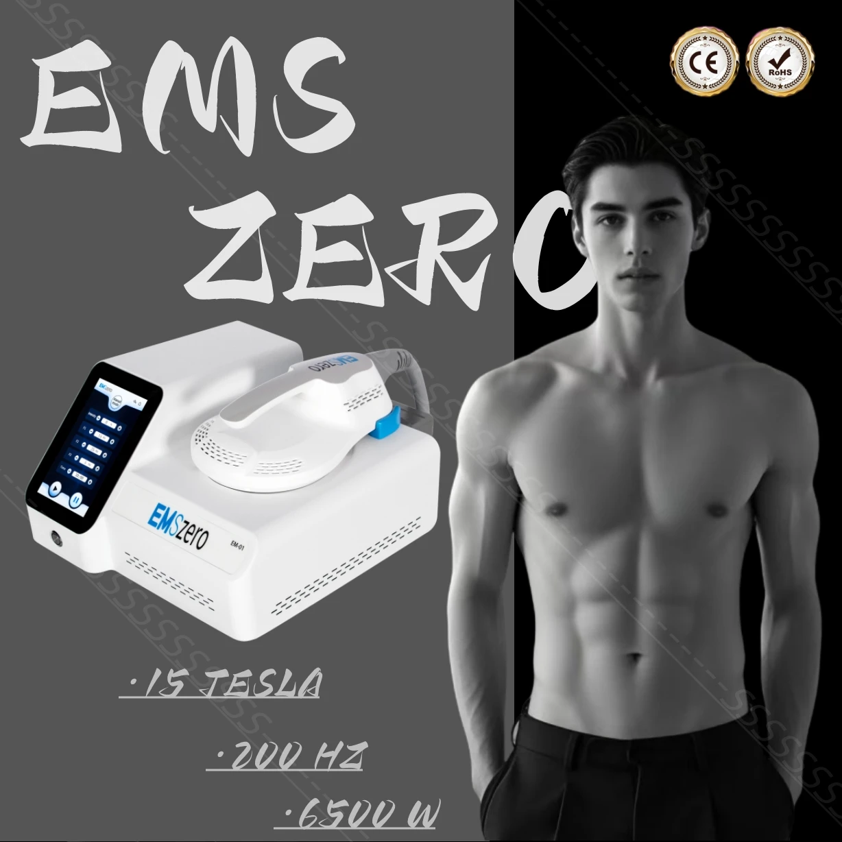 EMSzero-Slimming Machine, RF Sculpt, Body Shaping Muscle Machine, Electromagnetic Weight Loss for Salon and Home