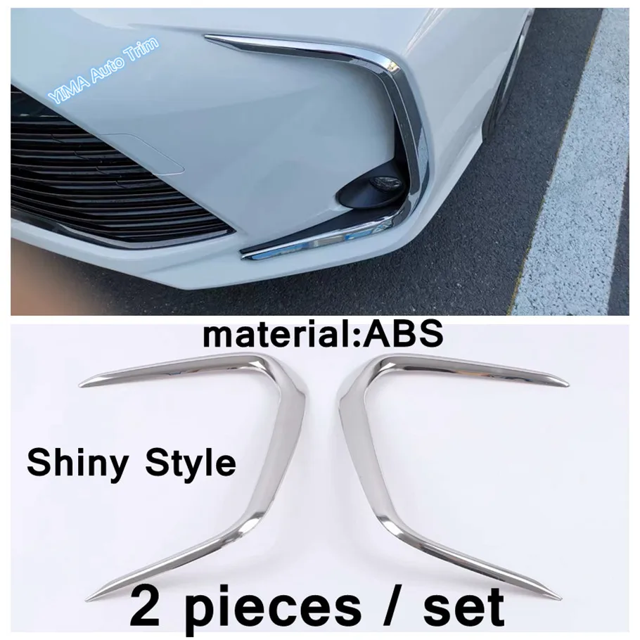 Cromo/Fibra di Carbonio Auto Anteriore Testa Fendinebbia Lampada Anello Telaio di Copertura Trim Per Toyota Corolla 2019 - 2024 Accessori