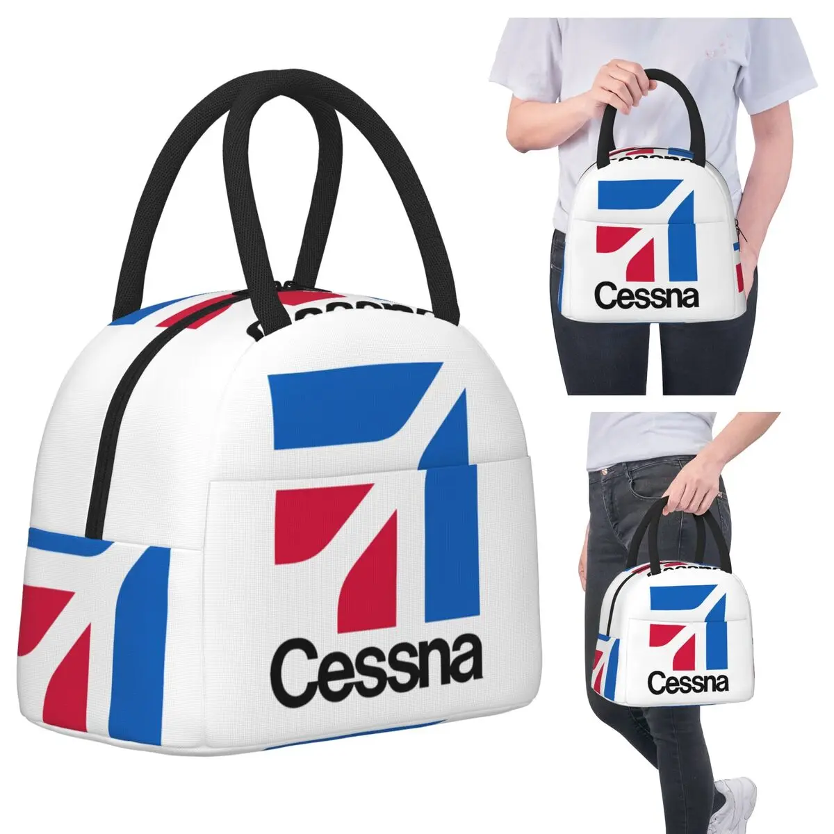 

Cessna Logo Insulated Lunch Bag for Kids School Cooler Thermal Food Box Tote Leakproof Lunch Boxes Container