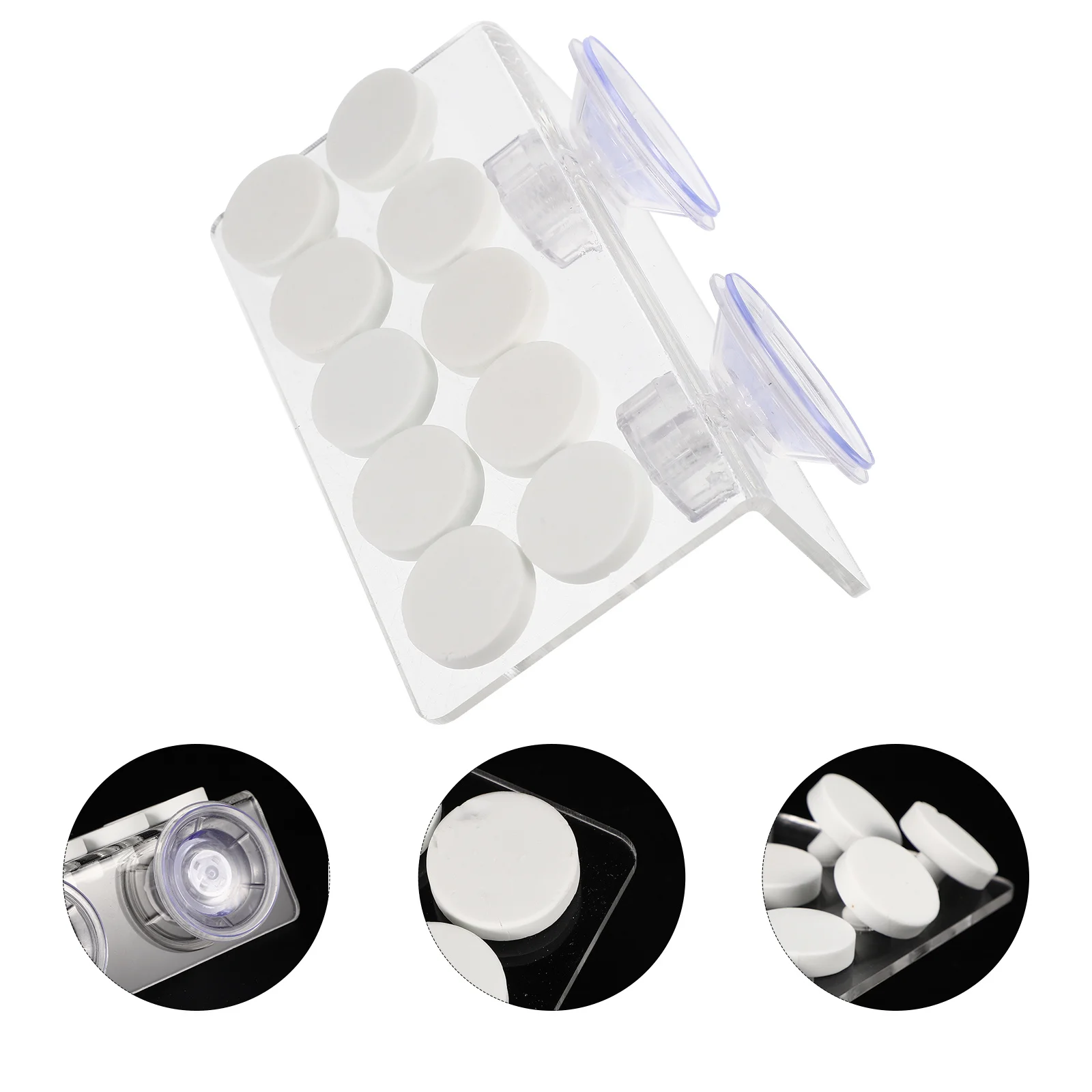 水族館サンゴベースアクリルフレグホルダー透明再利用可能な小さなサンゴラック水槽用品装飾ペット用品