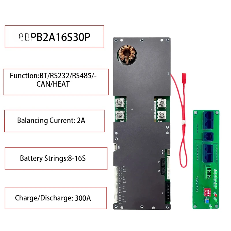PB2A16S30P V19 High Voltage 16S 48V Lifepo4 BMS High Performance Energy Storage