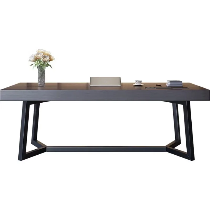 

Итальянский минималистичный компьютерный стол в стиле лёгкой роскоши для дома, простой современный письменный стол для большой квартиры.