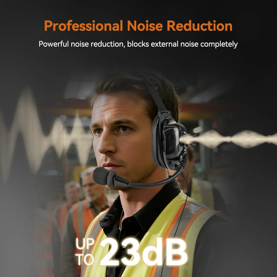 Retekess TT034 Verstellbare Over-Ear-Kopfhörer mit Geräuschunterdrückung und Zwei-Wege-Kommunikation für Fabriken, Kompatibel mit TT126 T130P – Detail 3