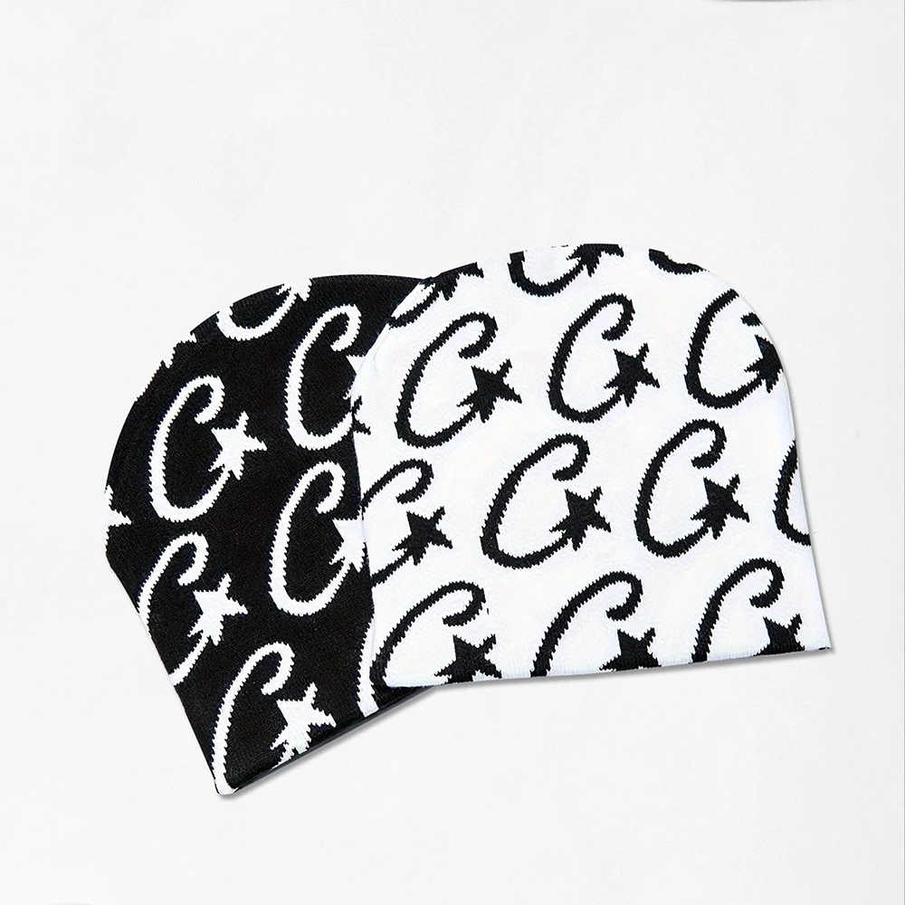 1PC Star Pattern European American Autumn Winter Warm Fashion Casual Jacquard Knitted Hat Outdoor Hip-Hop Cold Proof Beanie Hat