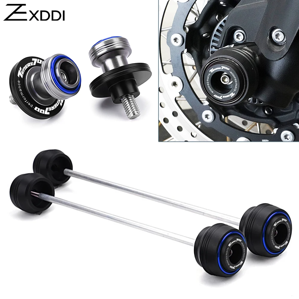 

For YAMAHA Tenere700 T7 Rally XTZ700 2019-2025 Motorcycle Front Rear Wheel Axle Fork Crash Protection Pad Swingarm Spools Screws