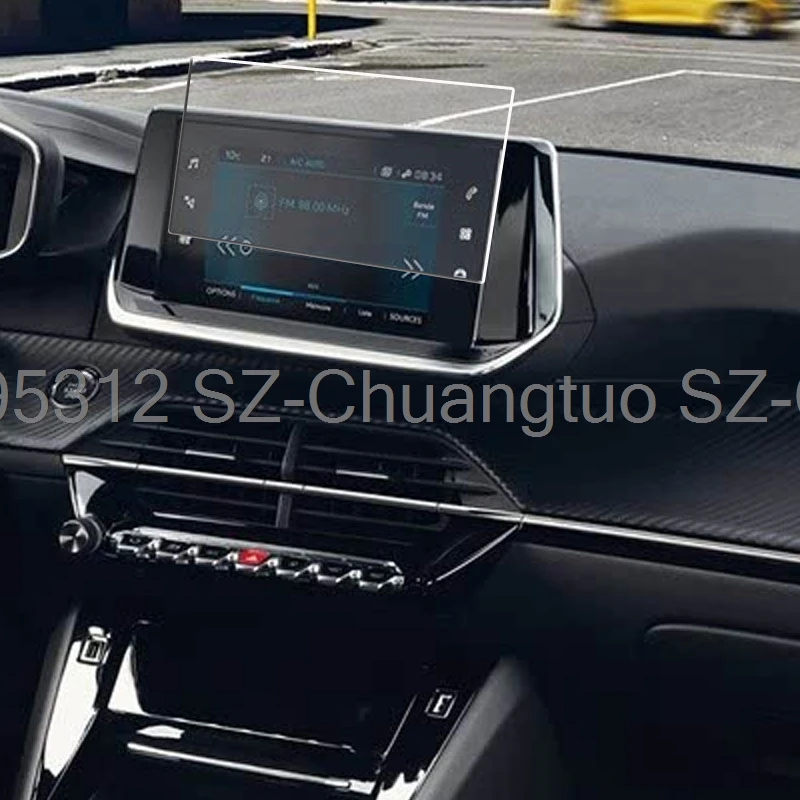 Screen protector Tempered glass  For Peugeot 208 E208 2020 2021 2022 car infotainment gps navigation media touch