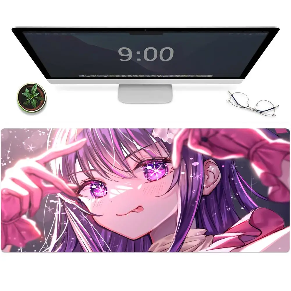 

Ai Hoshino Mouse pad large Mouse Pad Gaming Mouse Desk Mat Large Keyboard Hot desk mat Pad Desktop Gamer keyboard Rubber Mouse Cushion