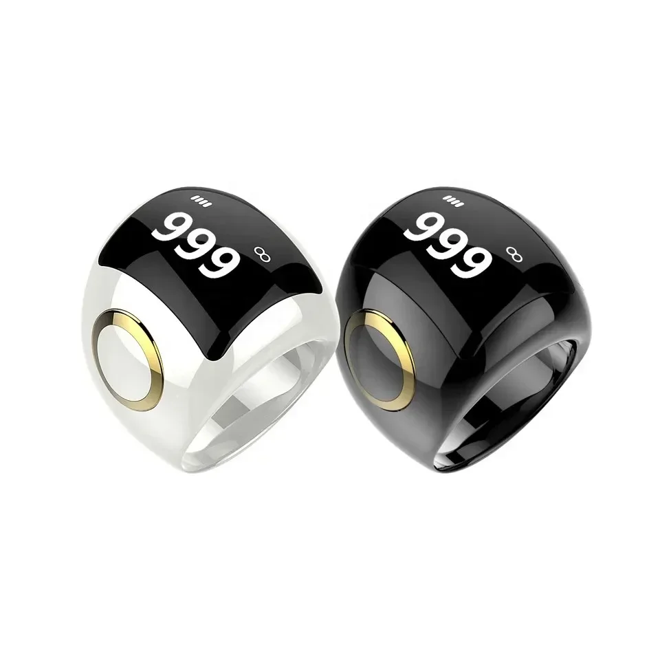 Smart Ceramic Muslim Islamic Electronic Zikir Counter Digital Azan Alarm Clock Tasbeeh Tasbih Zikr Ring RechargeablePray Ring