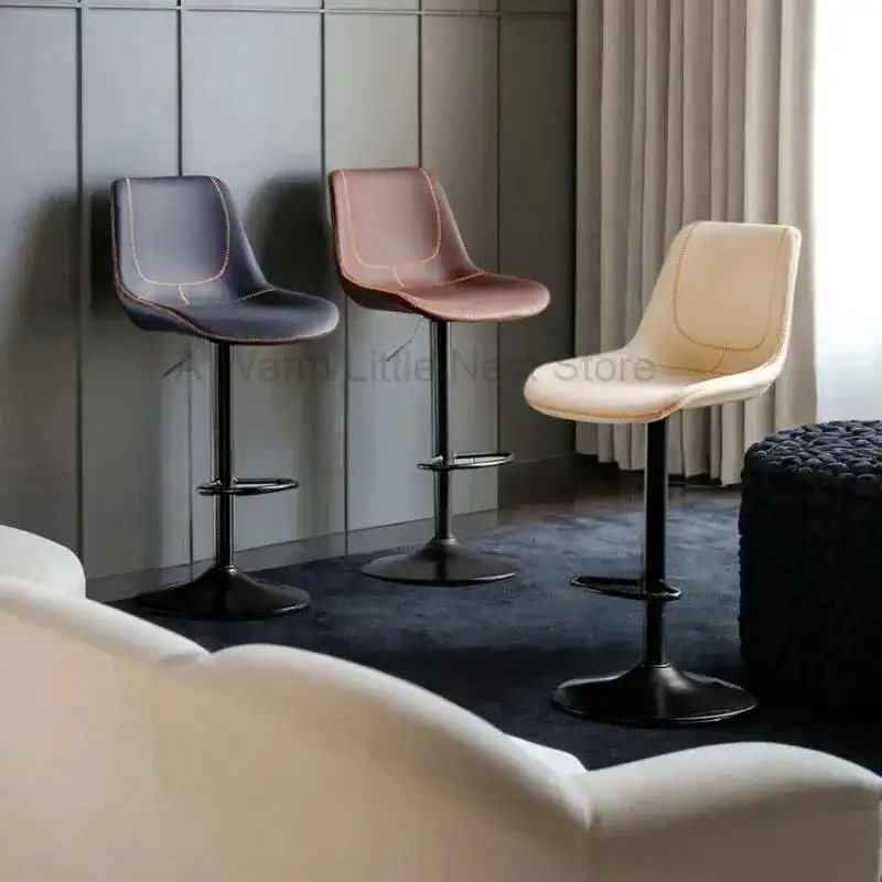 

Bar Chair Household Lifting Light Luxury Simple Commercial Back Chair Rotating Nordic Cashier Desk High Stool