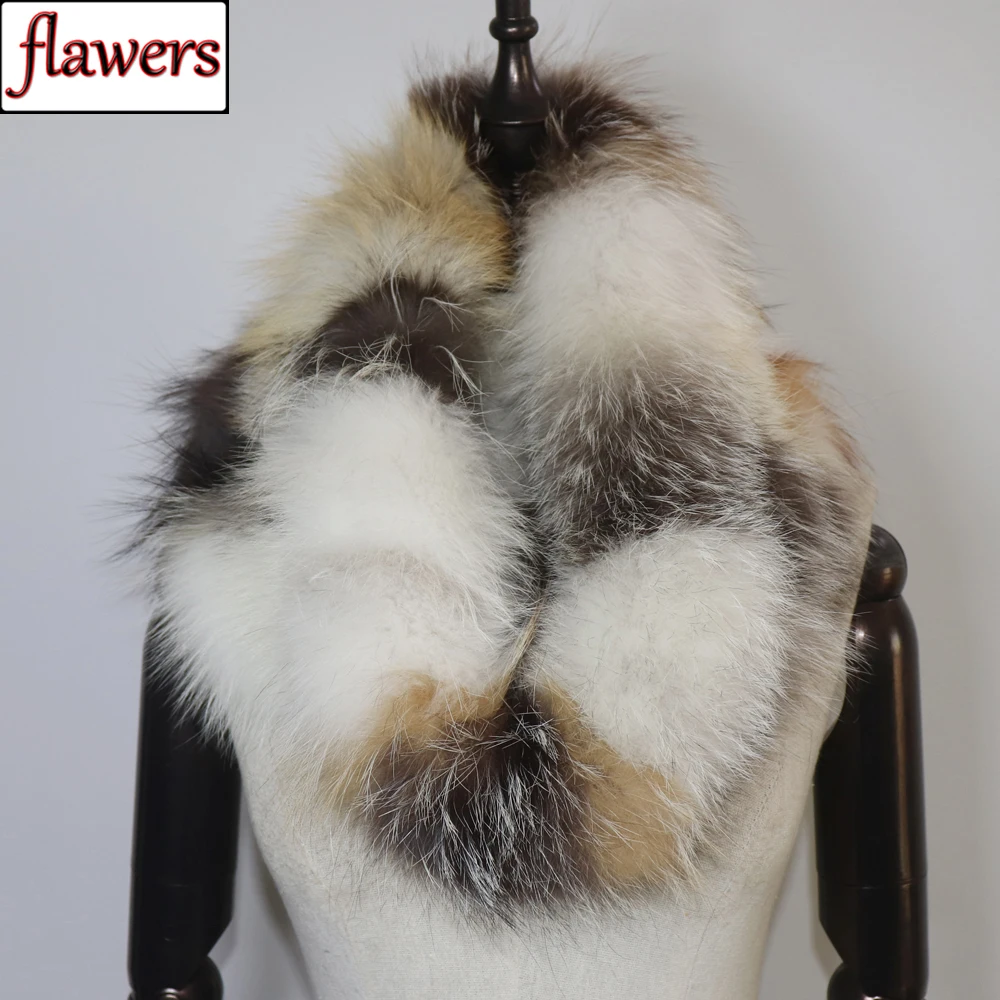 

Luxury Women Winter Real Fur Scarf Warm Fox Fur Headband Ring Natural Fox Fur Scarves Fashion Lady Natural Fur Mufflers