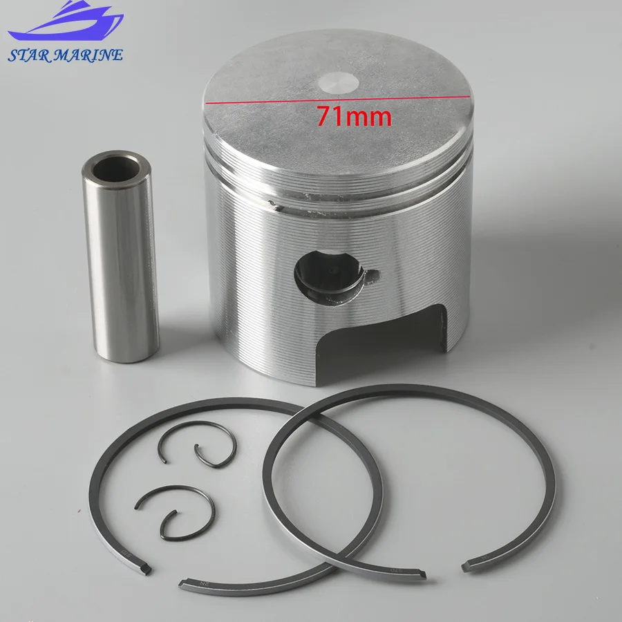 12110-96300 ,12110-96353 Piston Set STD 71MM For Suzuki Outboard Motor 2T DT20 DT25 DT30 30HP 12110-96350 Piston Ring