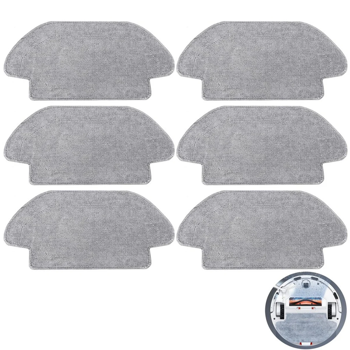 Xiaomi Miロボット掃除機用の洗えるマイクロファイバーパッド,2s,s12,p,pro,6ワイプ,パック