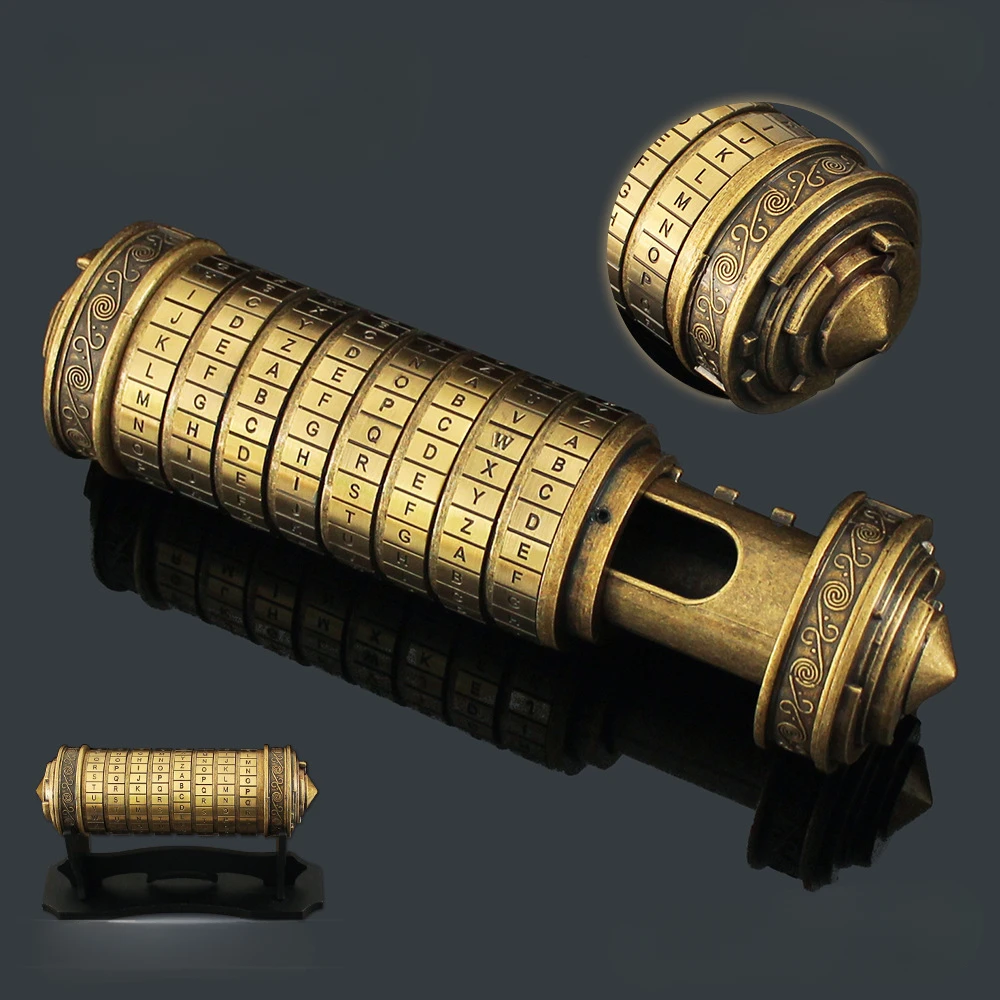 16.5 センチメートルクリエイティブギフト拡張ダヴィンチ暗号シリンダーロックギフトコレクション飾り男の子のおもちゃモデルお気に入りの誕生日プレゼント