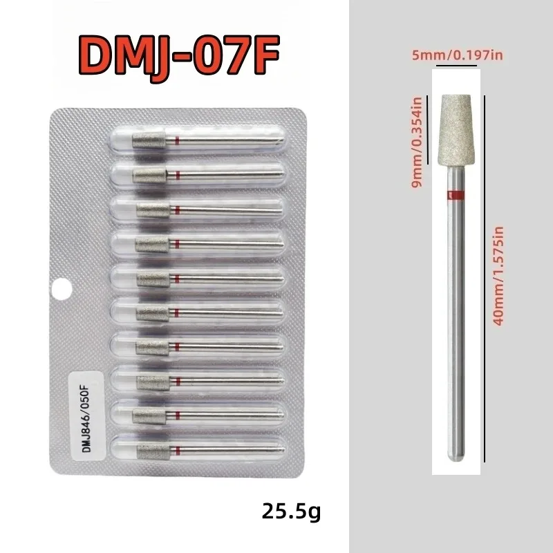 10-teiliges Diamant-Nagelbohrer-Set, Diamant-Fräser für Maniküre, 3/32 Zoll, elektrische Nagelfeile, Nagelhautentferner-Werkzeug – Detail 16