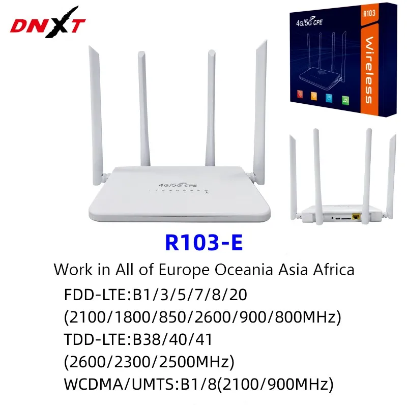 ChrXT-Routeur Wifi 4G 300Mbps, Modem Déverrouillé CPE, Passerelle Portable, Fesse TDD Permanence, Point d'Accès Réseau, Port WAN/LAN