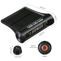 Solar Power TPMS Car Tire Pressure Alarm Monitor System Auto Security Alarm Systems Tyre Pressure Temperature Warning