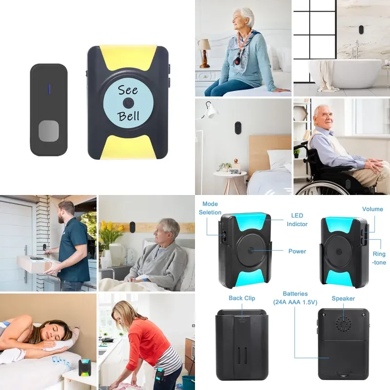 Producto Innovador Suppliers Wireless Caregiver Pager Nurse Calling Button for Bank Restaurant One Button
