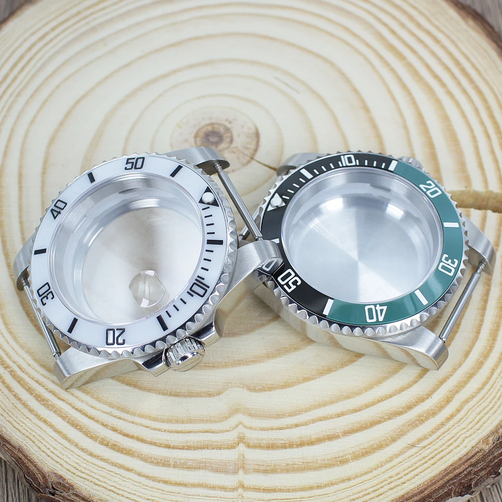 

40mm Business Luxury Watch Case 38mm ceramic bezel insert Sapphire for NH34 NH35 NH36 8215 ETA 2824 PT5000 Movt Stainless Steel