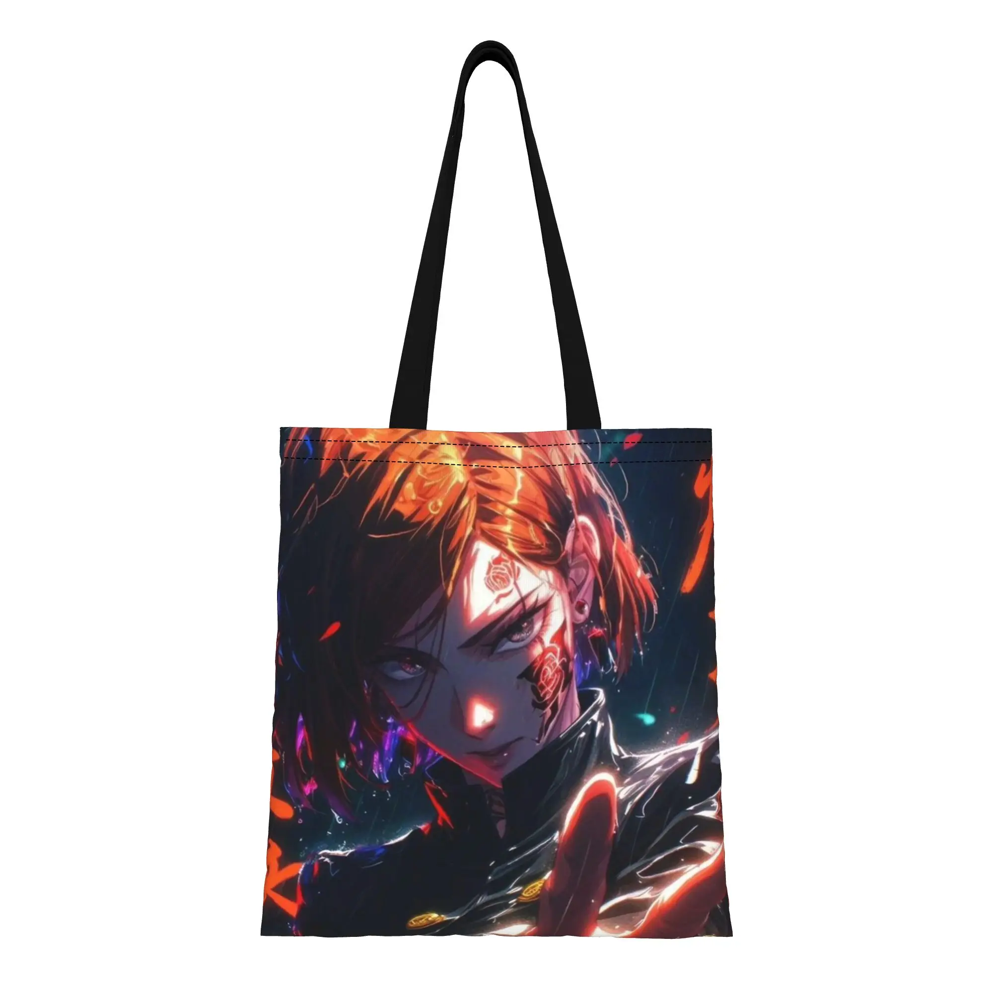 

Back to school season Nobara Kugisaki (1) Jujutsu Kaisen Canvas Tote Bag Perfect for Outdoor Women's Top-Handle Bags