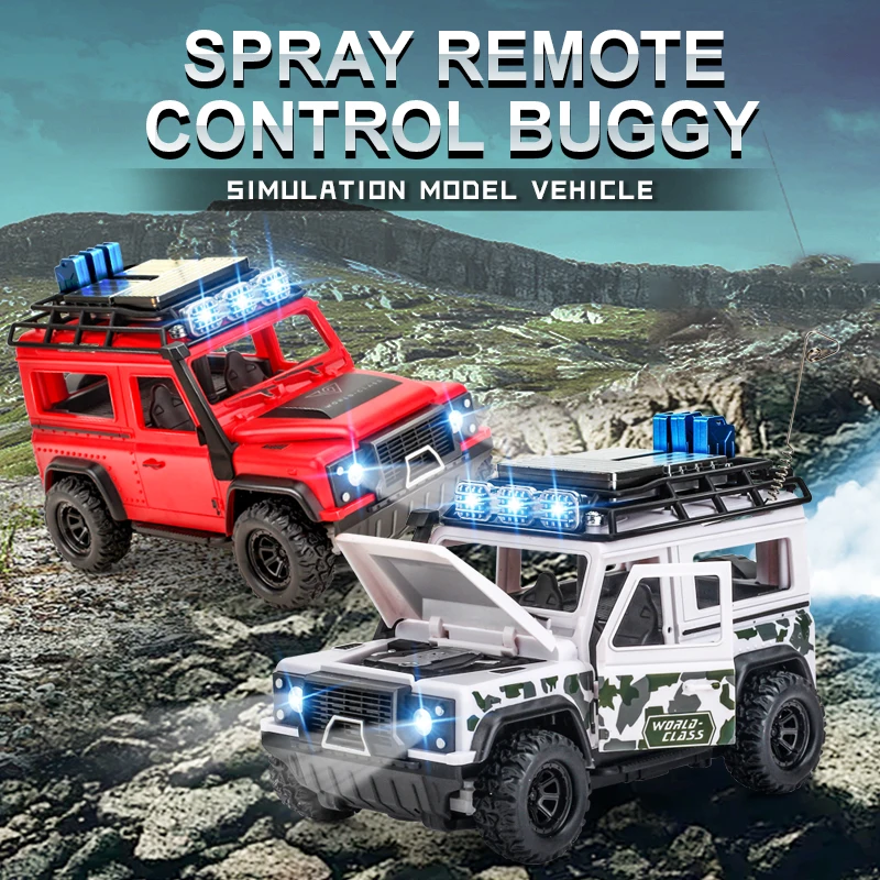 M765-52A Spray Remote Control Off-road vehicle 4WD RC Car Radio Toy Bubble Machine Drive Off Road Toy For Boys Girls Kids Gift