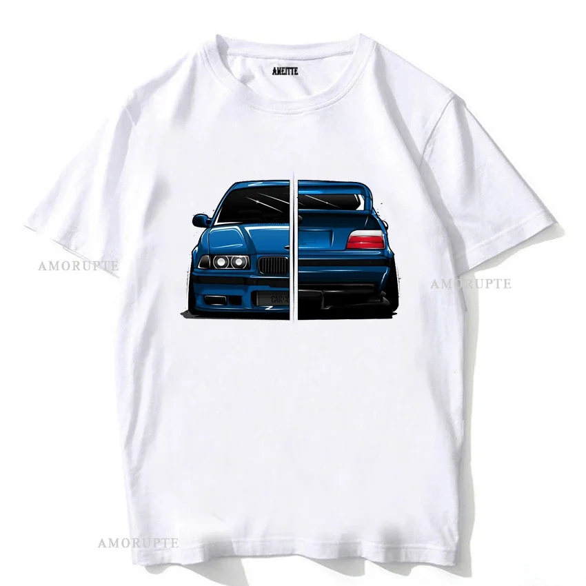 Germany EUDM E36 M3 Bule T-Shirt New Men Short Sleeve Summer Hip Hop Boy Casual Tops Fashion White Tees