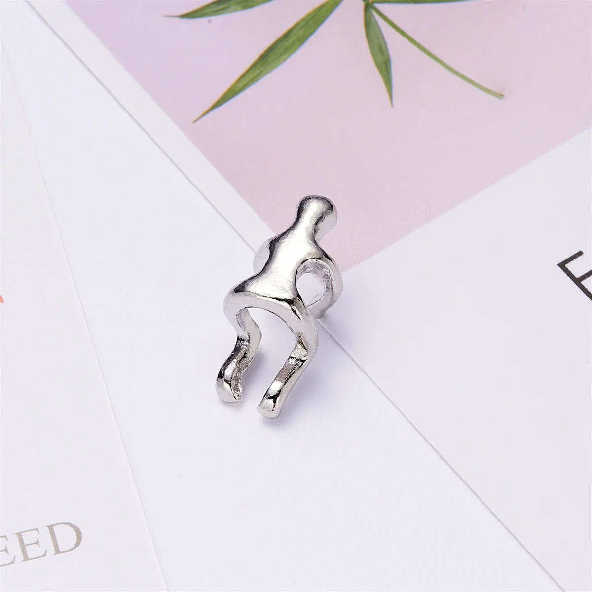 1PC Gold Color Silver Color Figure Shaped Earrings Ear Clip Climbing Climber Ear Cuff Non Pierced Ear Clip Cartilage Earrings