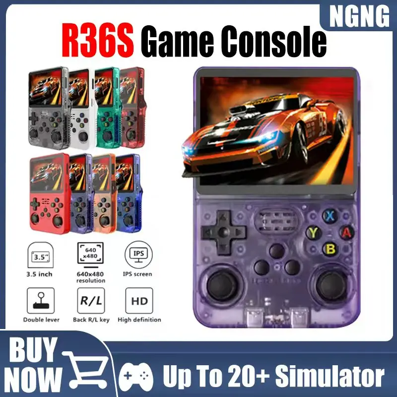 NGNG Open Source R36S rétro Console de jeu vidéo Portable système Linux 3.5 pouces IPS écran Portable lecteur vidéo de poche 256GB jeu