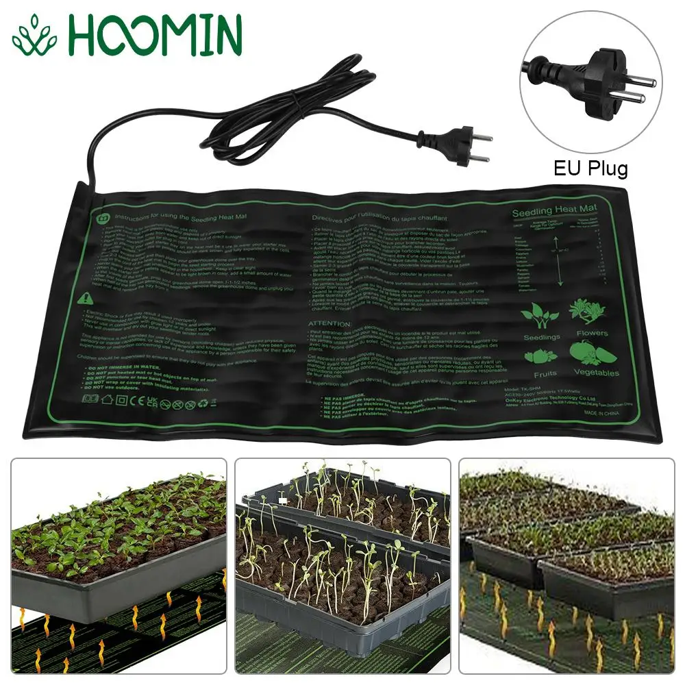 Seedling Heating Mat Waterproof 50x25cm Plant Seed Germination Propagation Clone Starter Pad 220V EU Plug Greenhouse