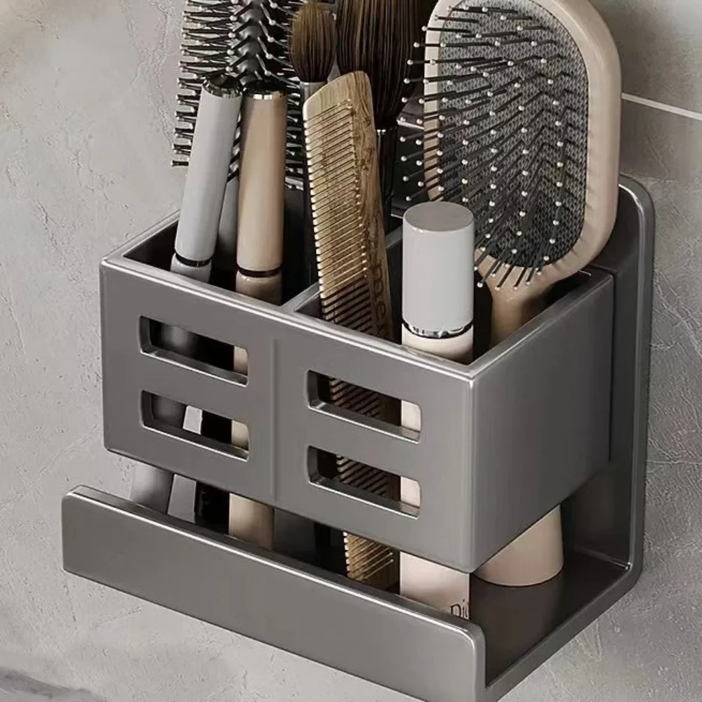 Multifunctional Toothbrush Holder Great Load Bearing Waterproof Toothbrush Storage Rack Grey/White Bathroom Glass Shelf Bathroom