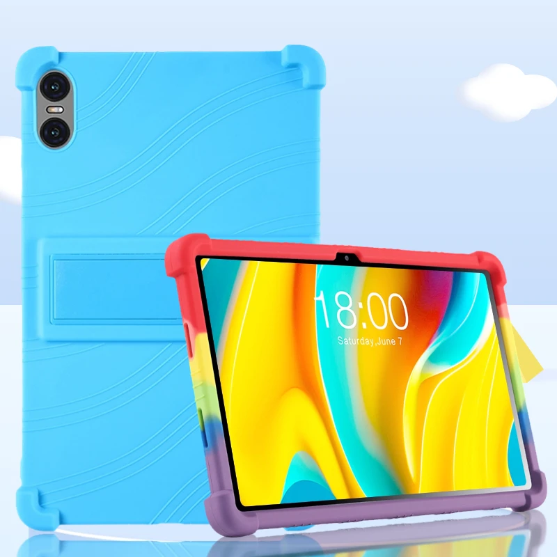 

Детский безопасный мягкий силиконовый чехол, универсальный для Teclast T50 Pro, 11-дюймовый регулируемый многоугольный чехол-подставка, противоударный чехол для планшета