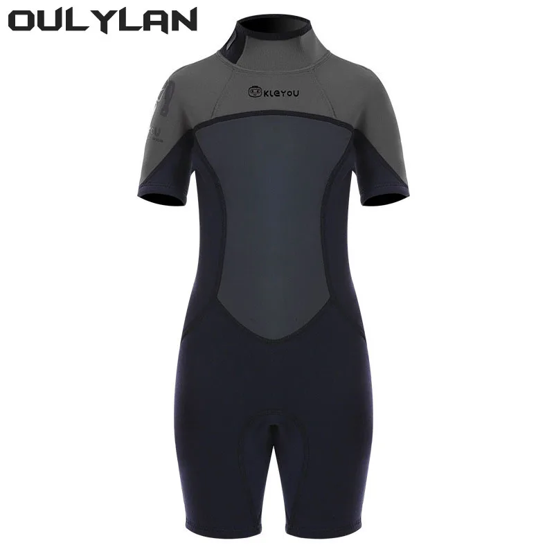 

Oulylan Swimwear Suits Youth 2.5MM Shorty Swimsuit Kid Surf Neoprene Wetsuit Children Scuba Diving Suit Freediving Underwater