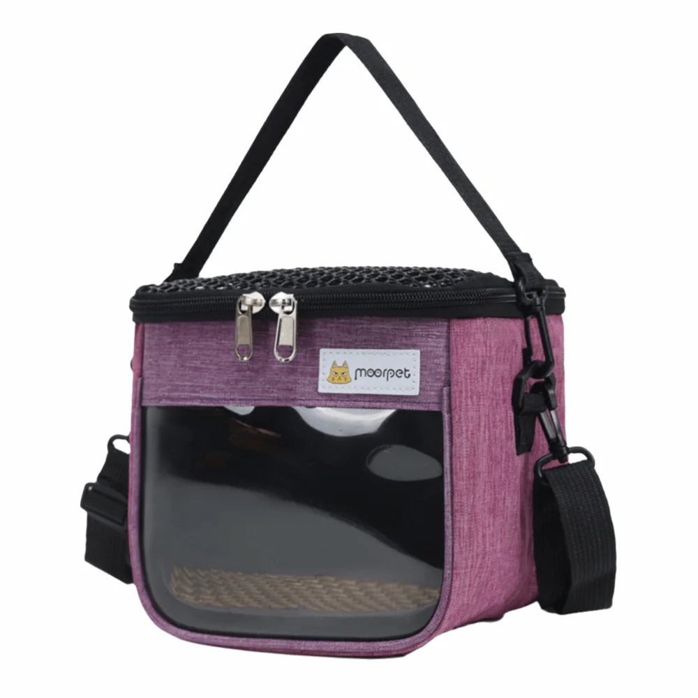 

Lightweight Portable Pet Takeaway Bag Handheld Clear View Hamster Travel Carrier Oxford Breathable Pet Backpack Outdoor