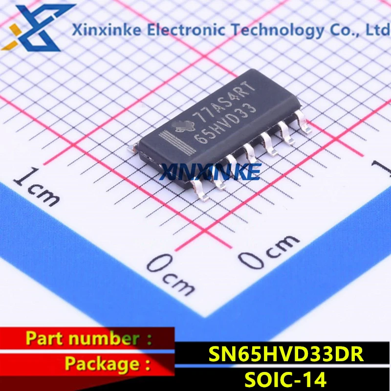 10PCS SN65HVD33DR 65HVD33 SOIC-14 RS-422/RS-485 Interface IC 3V Full-Duplex Driver and Receiver Brand New Original