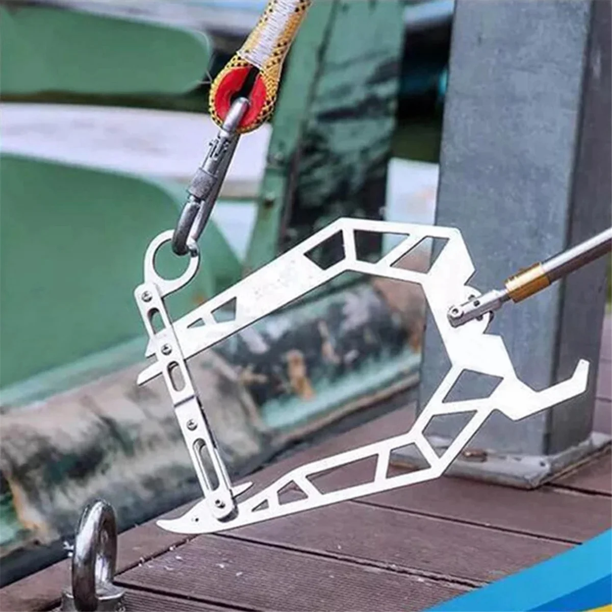 

PA-Dock Hook Multi-Purpose Telescoping Boat Hook Long Distance Threader Mooring Rope Cable Wire Guider Fishing Rod