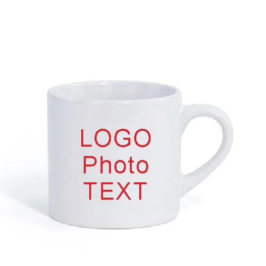 175ml Small Coffee Mug DIY LOGO Photo Text Customized Pattern Picture Design 6 oz Mini Size Ceramic Cup Cute Shape