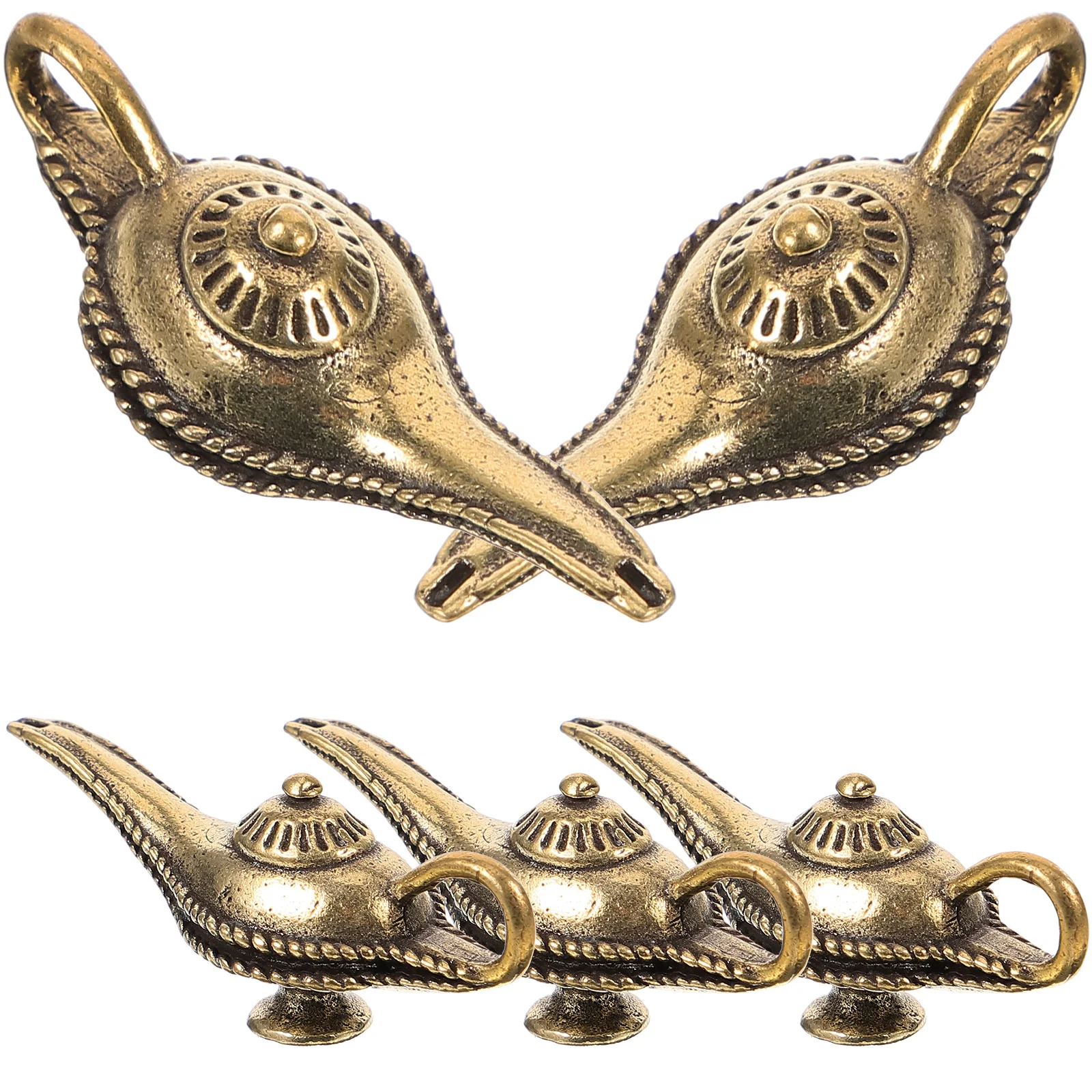 5 قطع النحاس مصباح قلادة المفاتيح الصغيرة كيرينغ سحر النحاس الاكسسوارات خمر #5