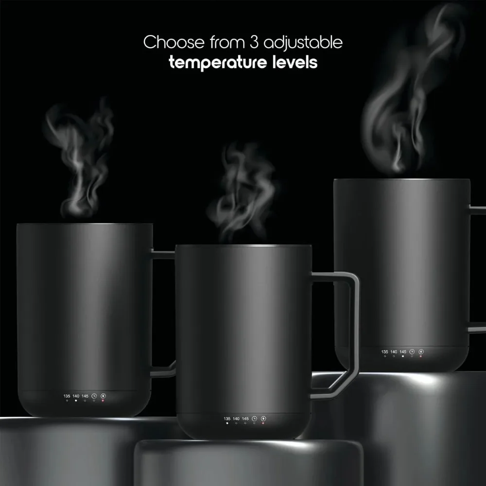 12 أونصة. كوب قهوة ذاتي من الفولاذ المقاوم للصدأ بغطاء للتدفئة ، من الفولاذ المقاوم للصدأ "x 5"