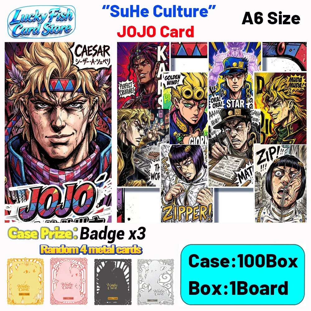 Wholesale 2026 New SuHe Creative Studio JoJo's Bizarre Adventure Cards A6 Size Acrylic Board Children's Toys Birthday Gifts