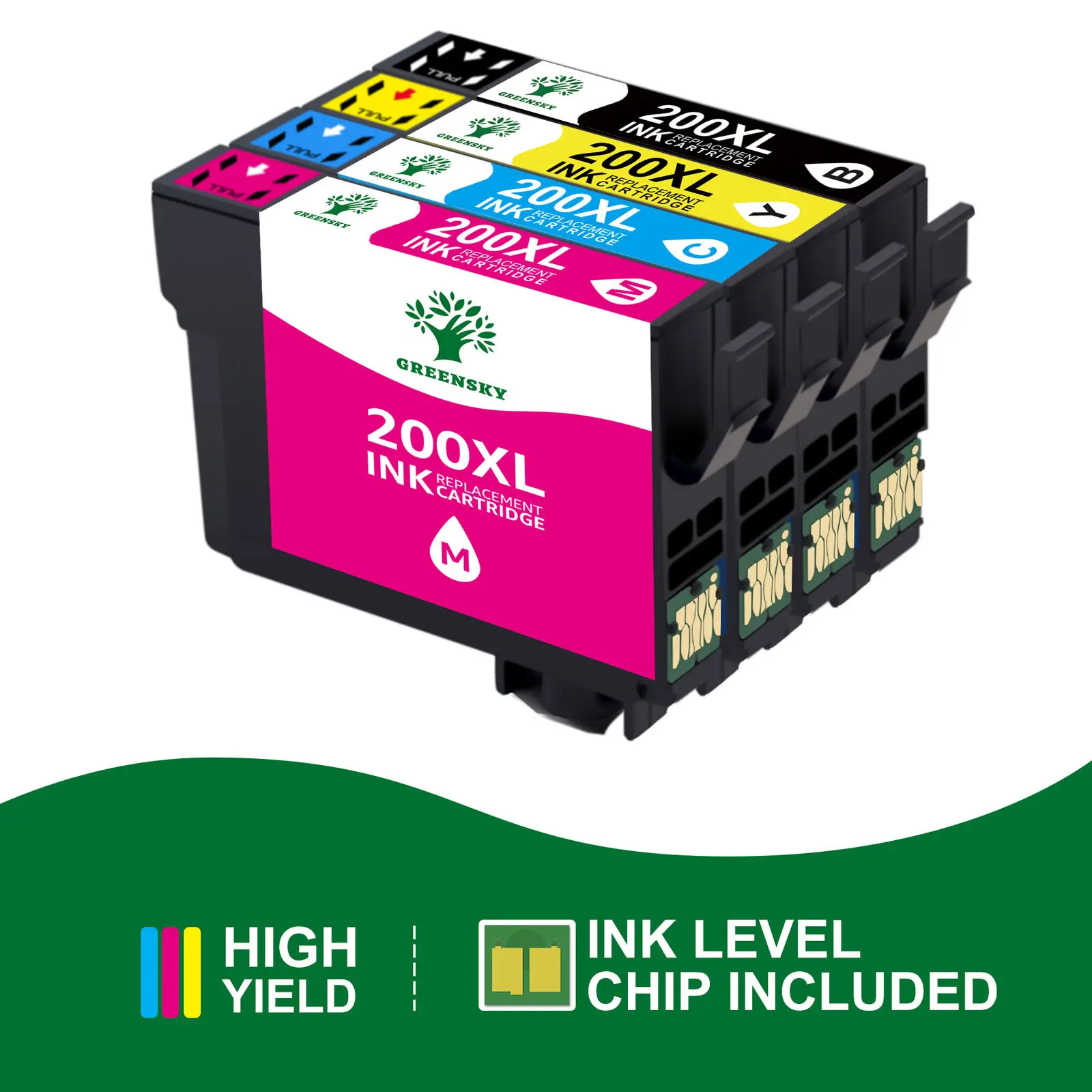 

4 Pack 200XL Ink compatible with Epson Expression Home XP-310 400 410 WF-2540