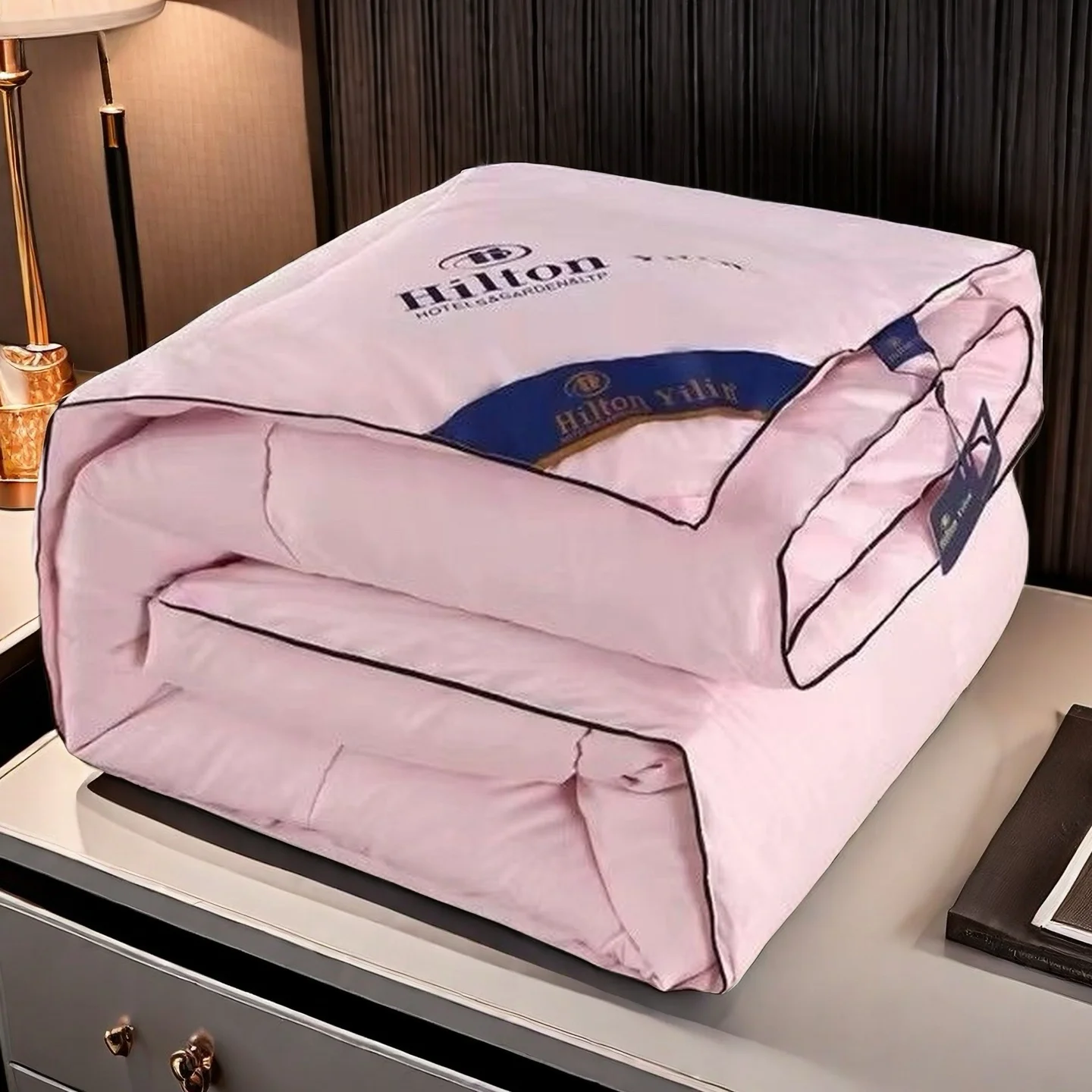 Hilton down Alternative Air Conditioner Quilt Thick Warm Winter Single Double Student Dormitory Cotton Quilt Four Seasons Uni...