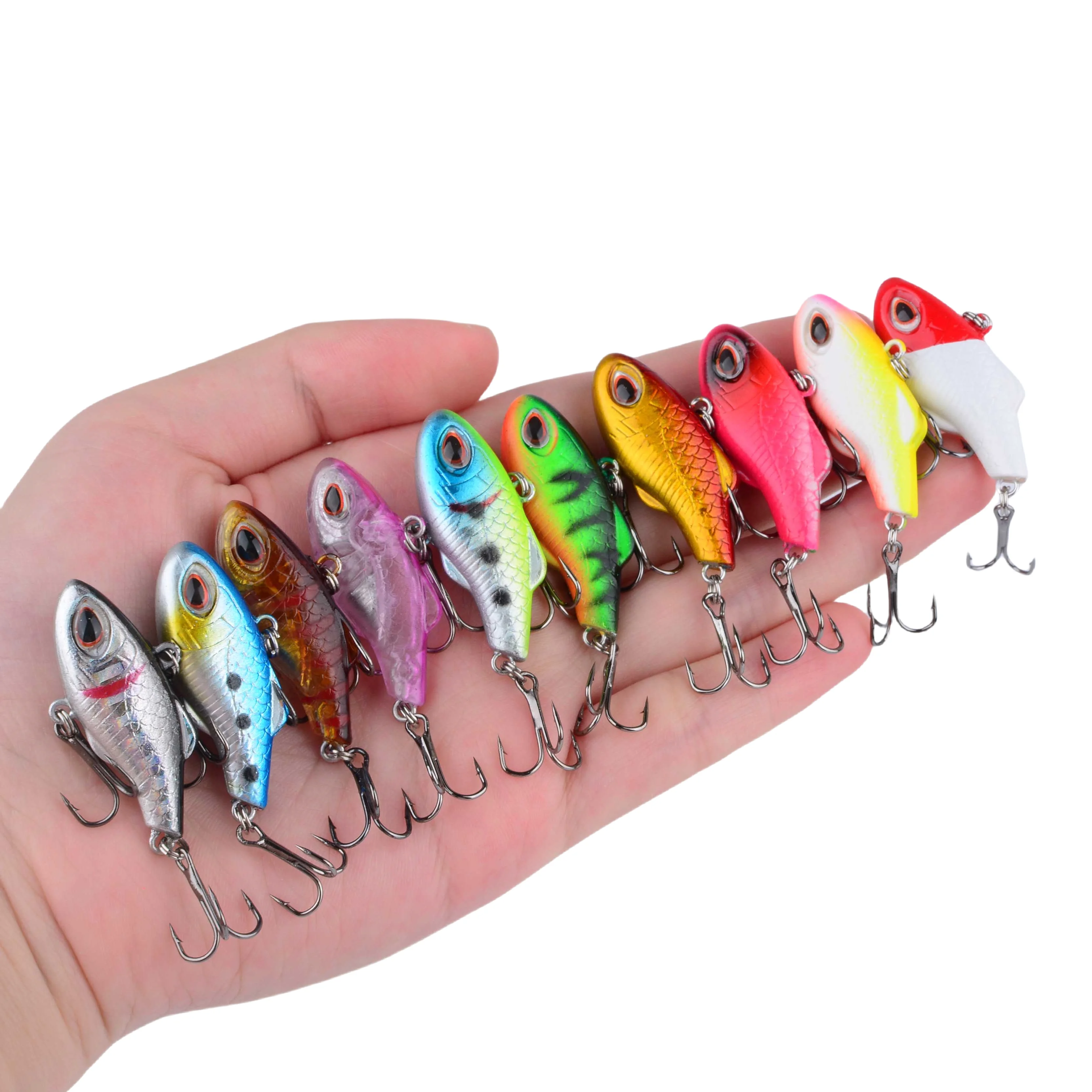 10 pçs inverno isca de pesca no gelo afundando wobbler isca artificial vib vibração isca crankbait pesca truta carpa pesca