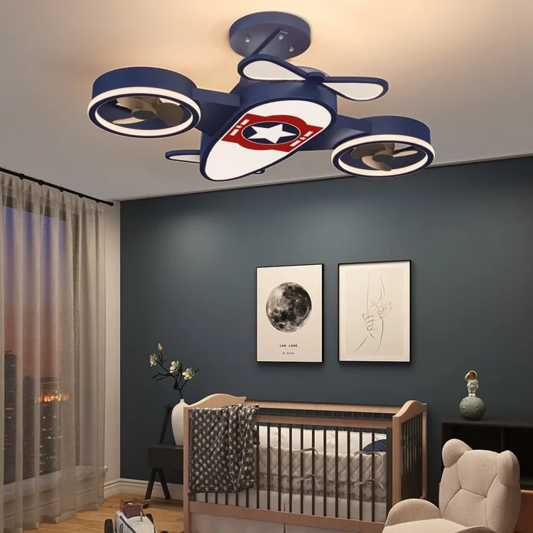 Creative Airplane Ceiling Lights Children's room Boys' room Bedroom Ceiling Lamp Ceiling Fans Living Room Chandelier Home Decro