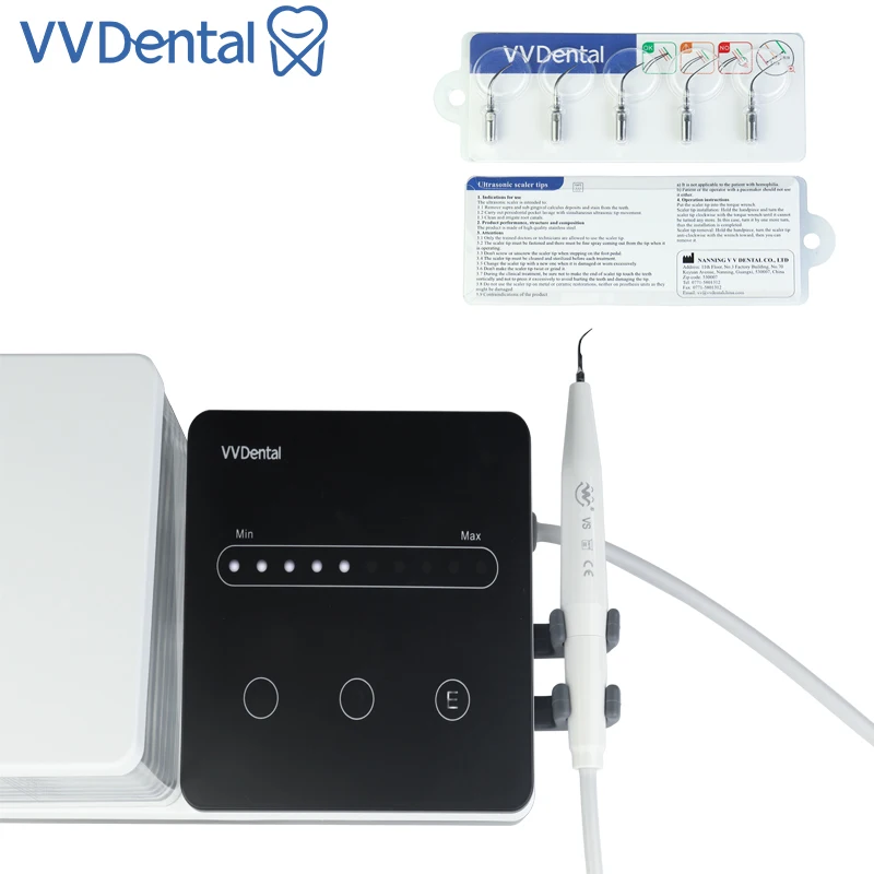 VVDental - Escalador Dental Ultrasónico para Eliminar Cálculos Dentales con Suministro Automático de Agua de 600 ml, Escalador Dental VST-W7 con Pantalla Táctil Inteligente