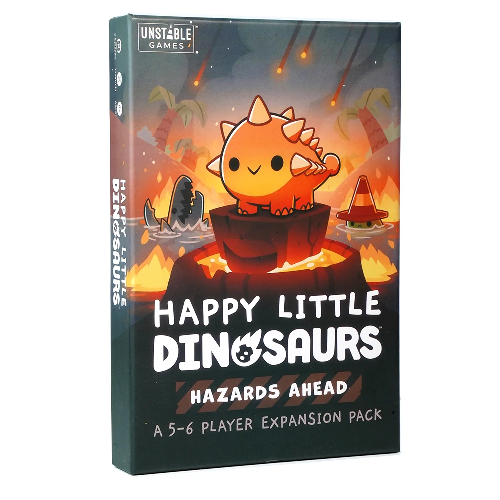 Unstable Games Happy Little Dinosaurs Hazards Ahead Expansion  Perfect for Game Night Card Game