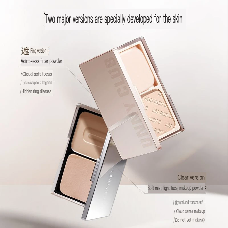 

UNNY Powder Compact, Long-lasting Oil-control, Soft Mist Setting, Long-lasting Makeup Without Smudging, Lotion, Cream, Lotion