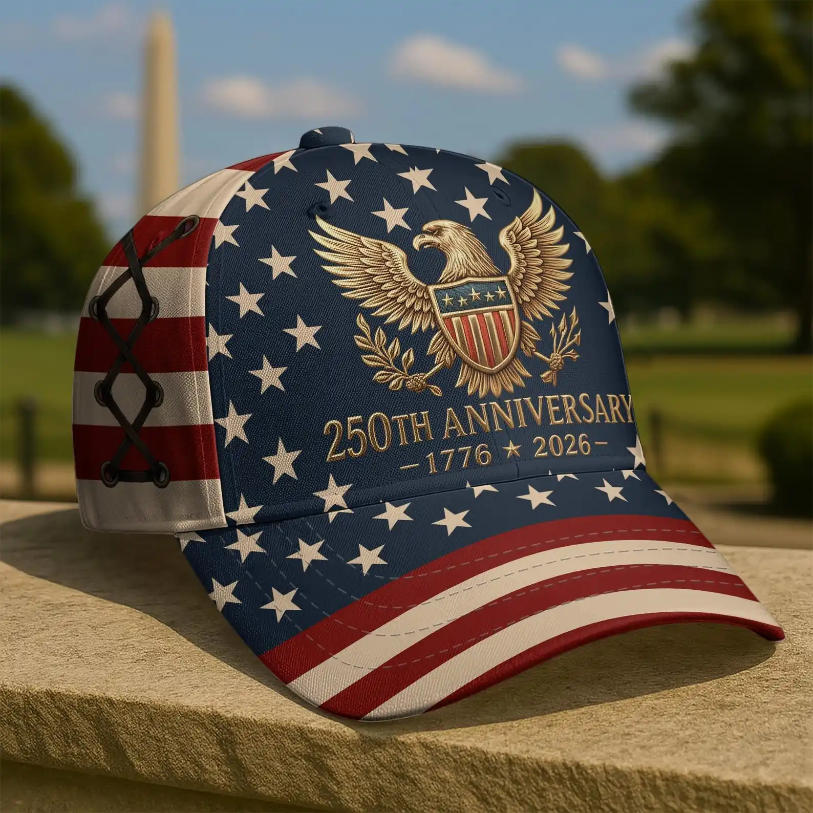 USA 250 Years Anniversary Baseball Cap, 4th of July Hat, Bald Eagle 1776–2026 Cap for Men & Women, Independence Gift, Gifts Idea