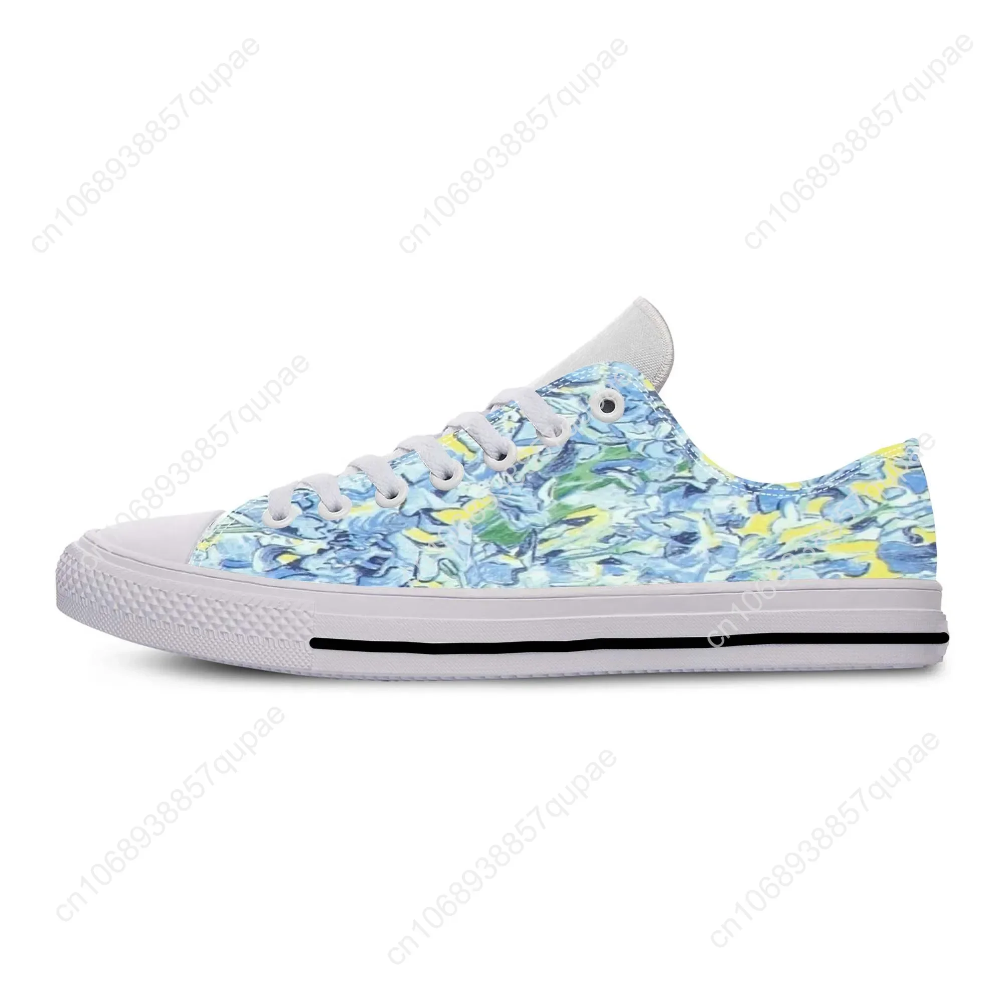 Vincent Van Gogh Starry Night Oil Painting Fashion Casual Cloth Shoes Low Top Comfortable Breathable 3D Print Men Women Sneakers