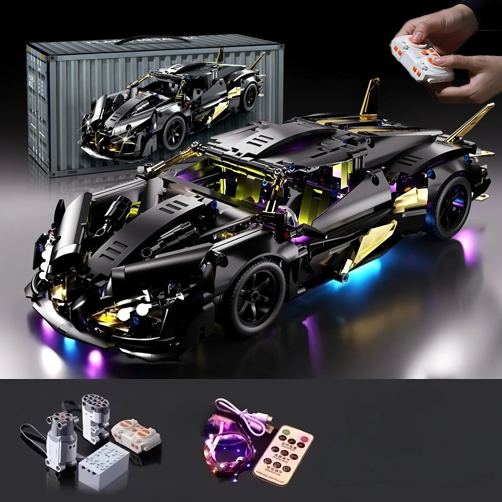 

MINISO Technology racing car model assembly kit - Technological supercar - Lego building puzzle toy