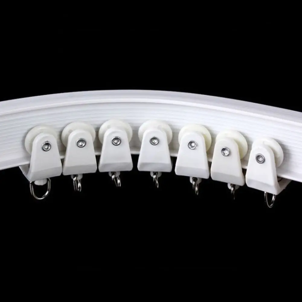 

Flexible Plastic Home Hardware Accessories Sliding Straight Hanging Curtain Wheel Drapery Hook Slider Curtain Track