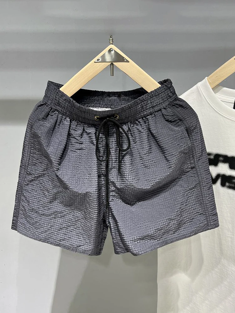 

Summer New Men's Lightweight Breathable Qui Dry Loose Faion Casual Beach orts Spor Tee-quarter Length Straight Leg